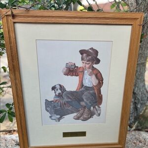 Classic Pre-Owned Norman Rockwell Sick Puppy Print